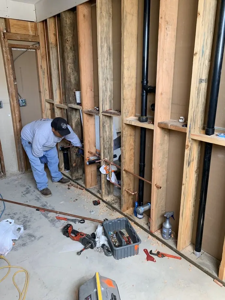 Commercial rough-in plumbing for Gas Line Repair in Ortega